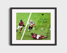 Football Autograph Print - Julian Edelman - The Catch