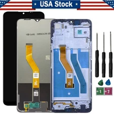 For T-Mobile REVVL V+ 5G / V PLUS 5G LCD Display Touch Screen Digitizer ±Frame