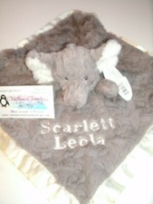 Putty Elephant Animal Blanket Personalized Security Blanket Baby Blankie So Soft