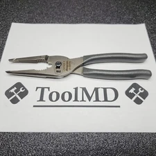 Snap-on Tools NEW DARK TITANIUM Talon Grip Long Nose Slip Joint Pliers LN47ACF