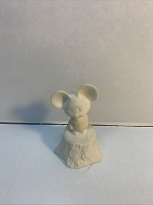 White Bisque Porcelain Mouse ~ Hallmark 1975   Little Gallery