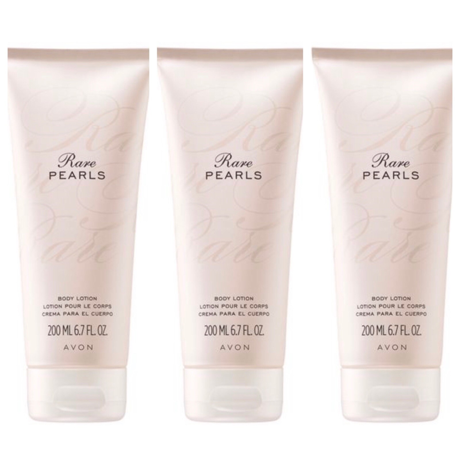 AVON  RARE PEARLS BODY LOTION 2OO ML 6.7 FL OZ ( 3 PACK )
