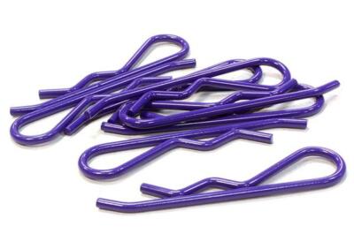 Integy RC Karosserie-Clips – 8 Stück Gebogene Clips Für 1/10 RC Autos, Anodisiert, 26x16 Mm