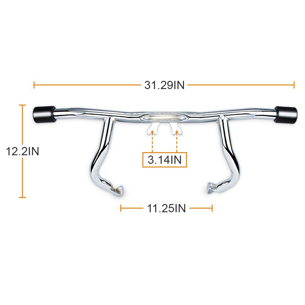 Front Engine Guard Crash Flat-out Bar For Harley Touring Road Street Gilde 14-25