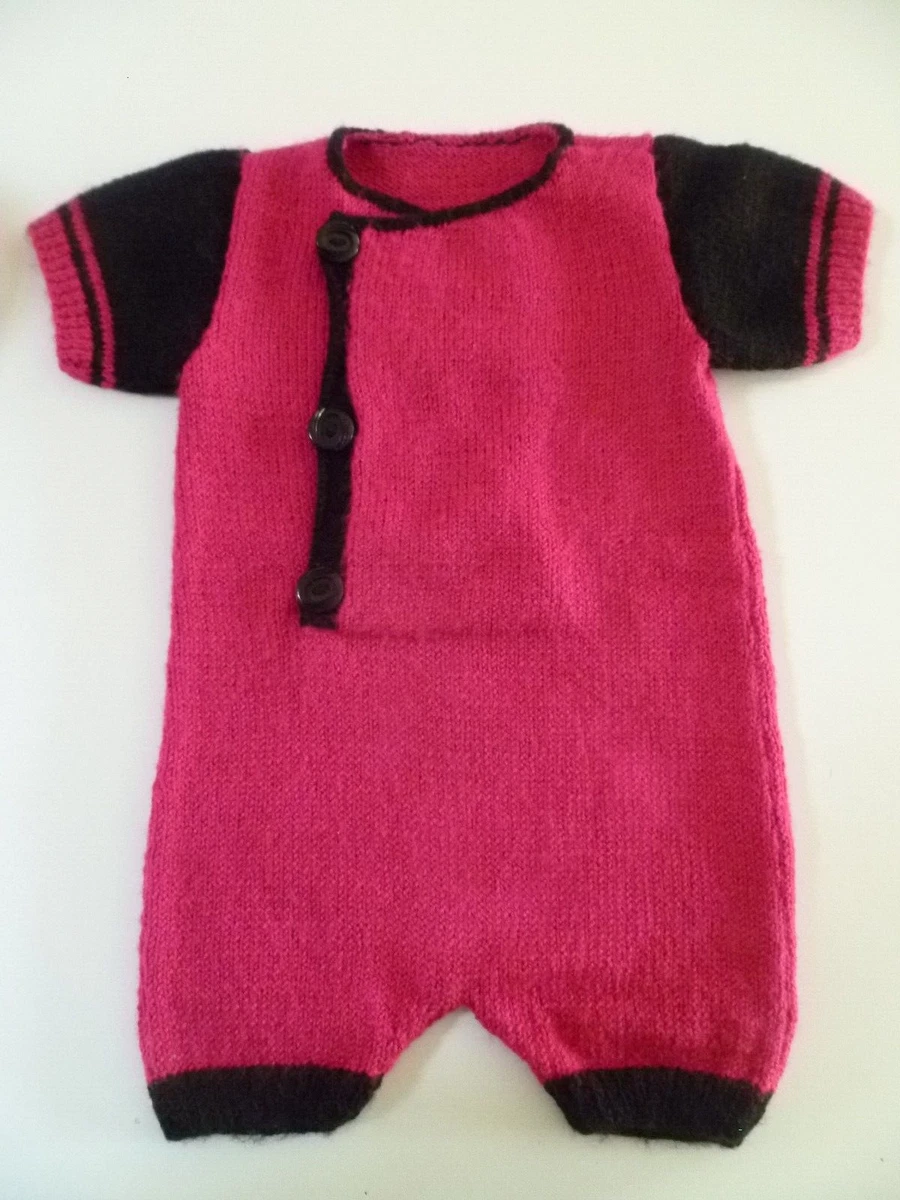 Layette tricot main 3 6 mois combinaison courte eBay