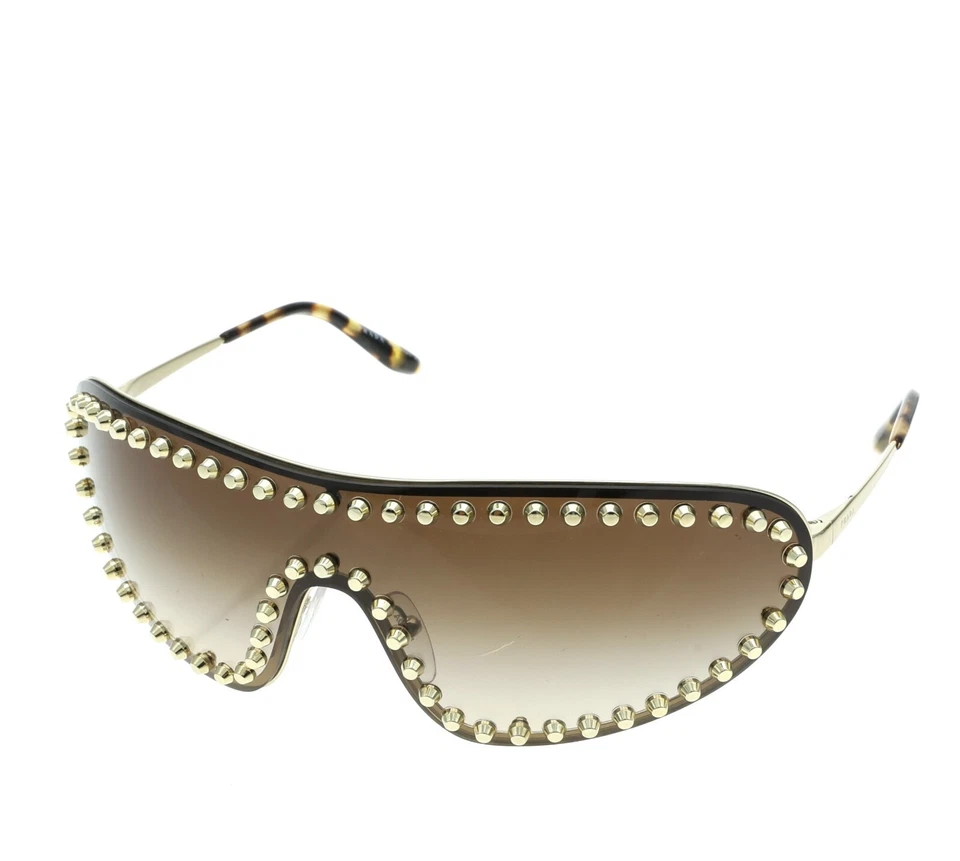 PRADA Woman's Cat Walk Brown Shield Sunglasses R1211