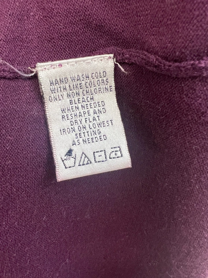 Rena Rowan Essentials Purple Short Sleeve Top Silk Blend Shirt Women's Size XL - Image 4 of 4