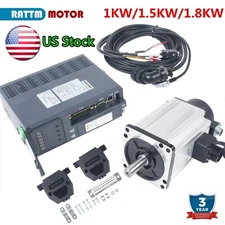 US丨1500W 1.5KW 1.8KW AC Servo Motor Driver CNC Controller Kit 220V 2500RPM RS485
