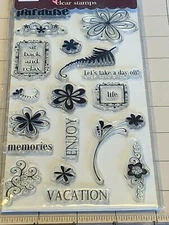 Clear Acrylic Stamps- HEIDI GRACE - PARADISE VACATION  lot 132