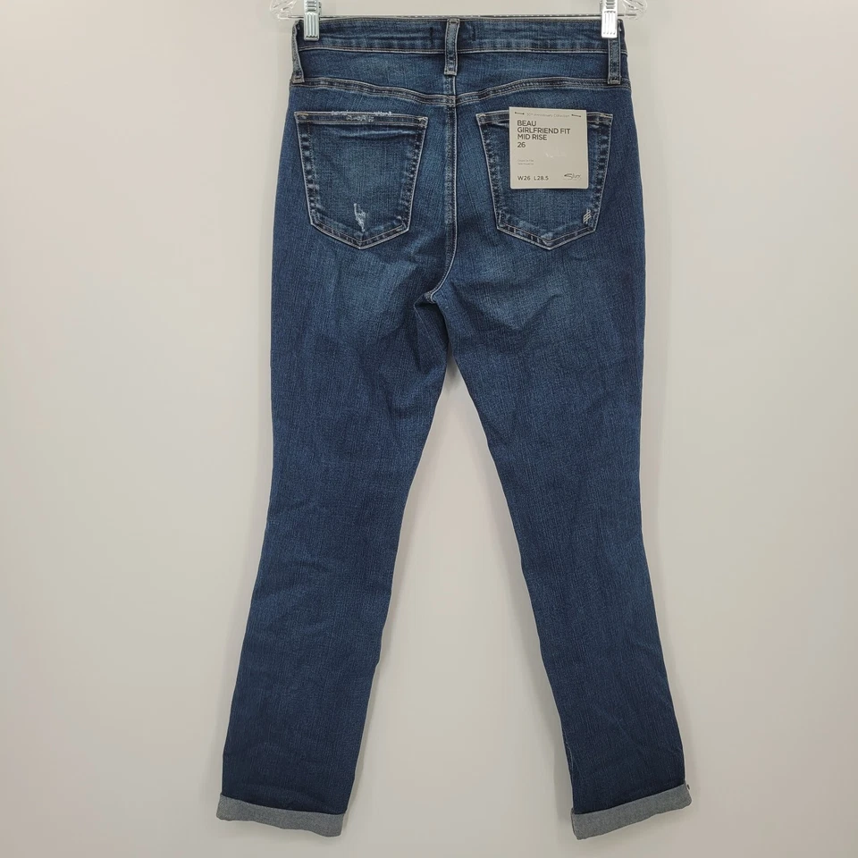 Pantalones de mezclilla para mujer Silver Jeans Co Beau tiro medio pierna ajustada azul talla 26 Foto 2 de 4