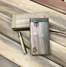 Rainbow Poplar Wood Short (3.5") Dugout w Bat/One Hitter Pipe & Poker