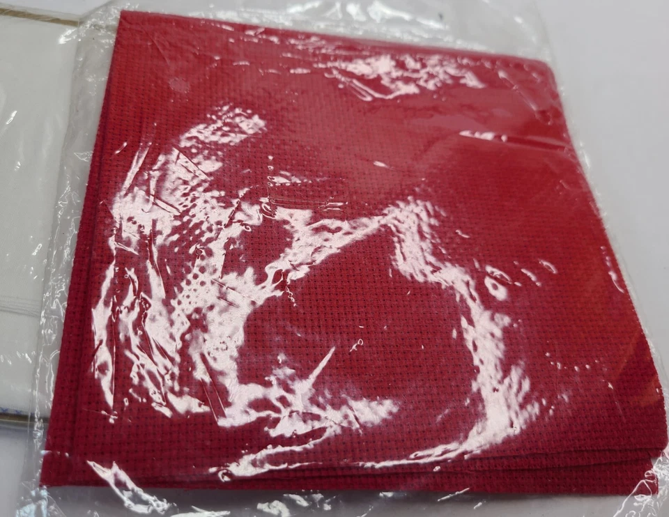 Lot of Aida Cloth Including a Stamped Bucilla Pillow Kit Various Colors Sizes - Image 2 of 4