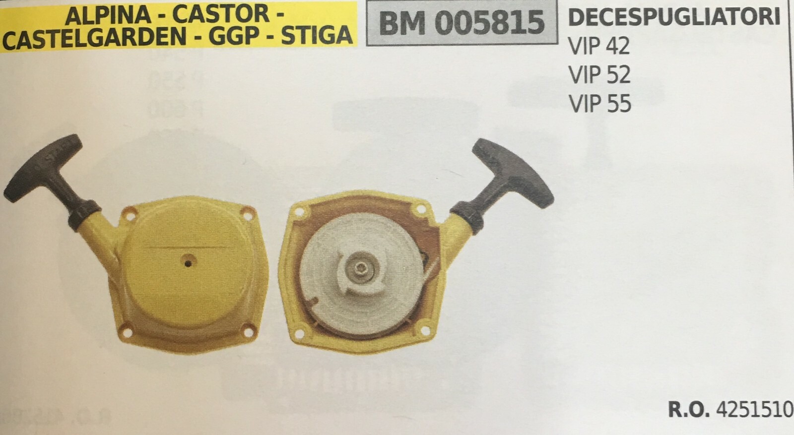 Ricambio Avviamento Brumar BM005815 per Decespugliatori Alpina e Castor