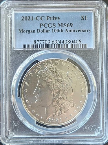 2021-CC Privy PCGS MS69 Morgan Dollar 100th Anniversary - Highly Demanded Coin