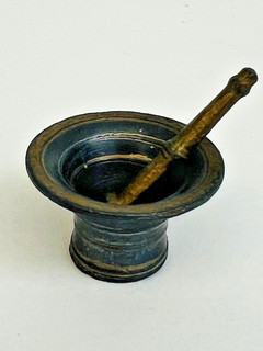 Vintage Doll's House Kitchenware working metal Pestle and Mortar