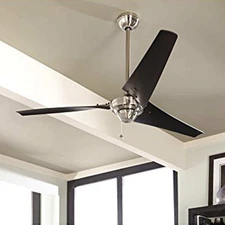 Nickle and Black Modern Industrial Style 3-Blade Ceiling Fan 3-Speed Ultra Quiet