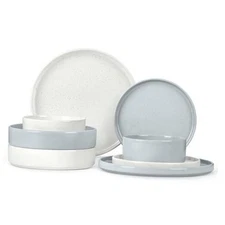  Dinnerware Dishes Sets with Salad Bowls Piece Plates and 8 Speckled Multicolor