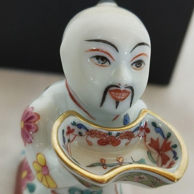 Herend Mandarin Waiting Old Man Figurine S Size 7cm with Box Used