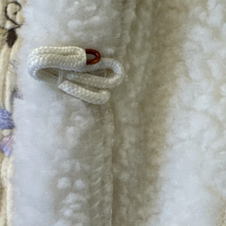 Винтажный Boho/Grannycore/Cottagecore цветочный Jones носить вельвет шерпа с подкладкой жилет SZ6 - Изображение 4 из 4