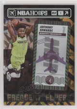 2021-22 Panini NBA Hoops Frequent Flyers Green Ice Anthony Edwards #7 g1z