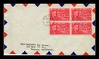 DR JIM STAMPS US COVER ROOSEVELT MEMORIAM WARM SPRINGS FDC SCOTT 931 BLOCK OF 4