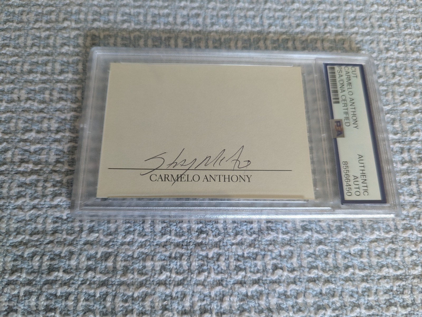 Carmelo Anthony Autographed Signed Cut PSA/DNA Auto New York Knicks 