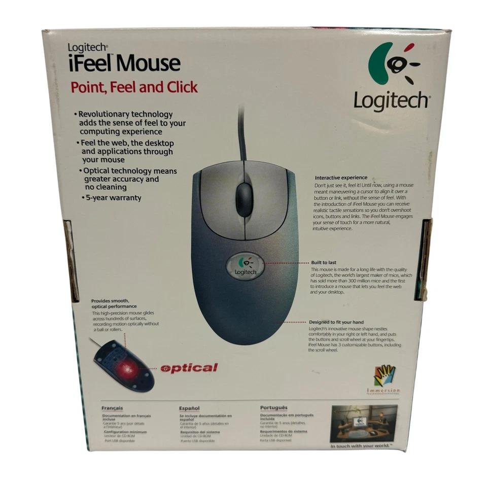 Logitech iFeel Mouse - RARE Brand New - Image 3 of 4