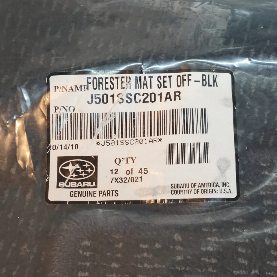 Alfombrillas delanteras y traseras Subaru Forester 2009 2010 2011 J501SSC201AR ¡NUEVAS! Foto 2 de 4