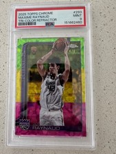 2025 topps chrome maxime raynaud tri-color refractor /8 psa 9