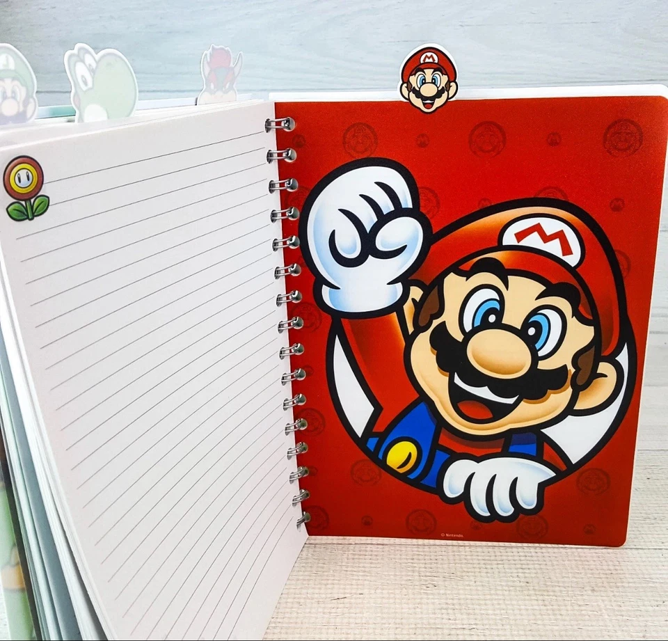 Nintendo Super Mario Bros Tab Journal Notebook, CUP and action figure 3 pcs NEW - Image 4 of 4