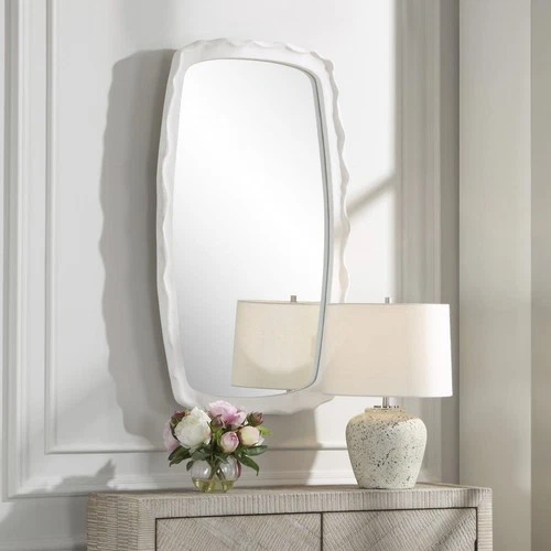 Uttermost 09966 Marbella 37.8 X 22 inch Matte White Mirror - Picture 5 of 6
