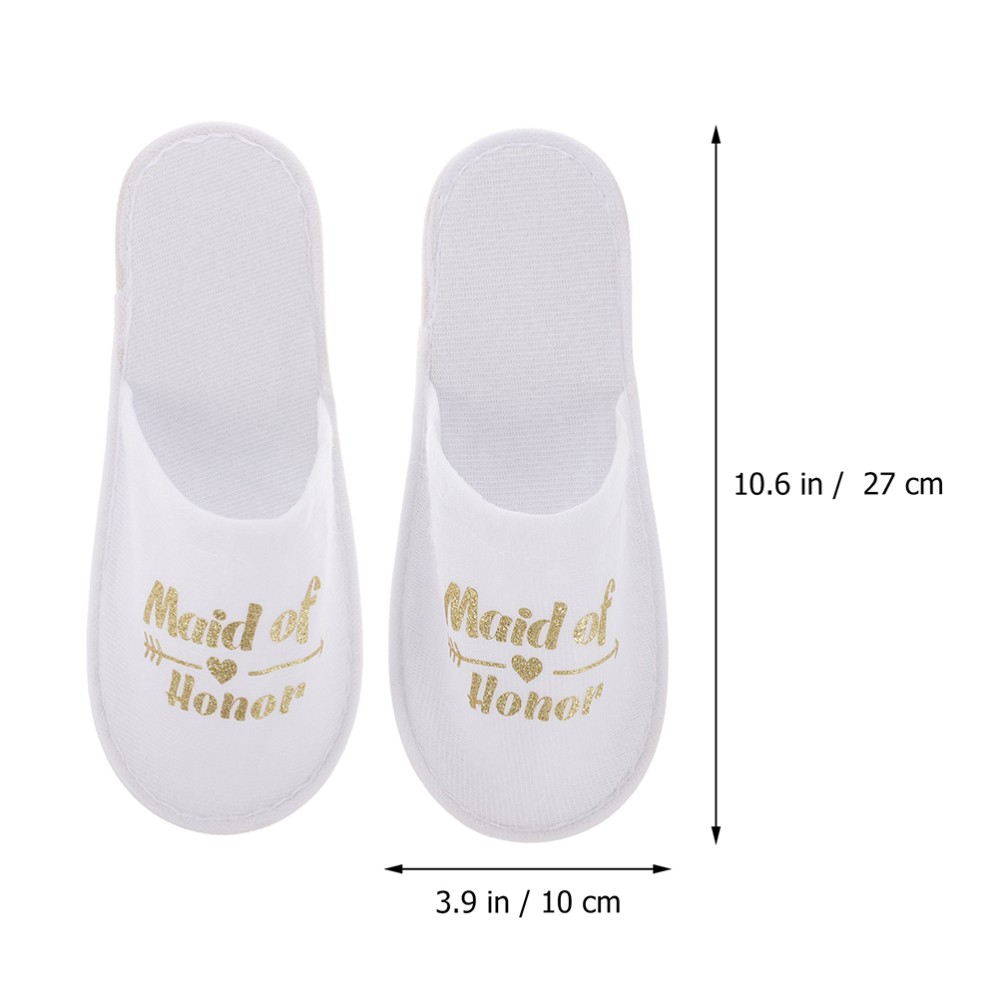 PANTOFOLA D’ORO 2 Paia Ciabatte Monouso Damigella Viaggio Bianco Matrimonio Giorno Sposa