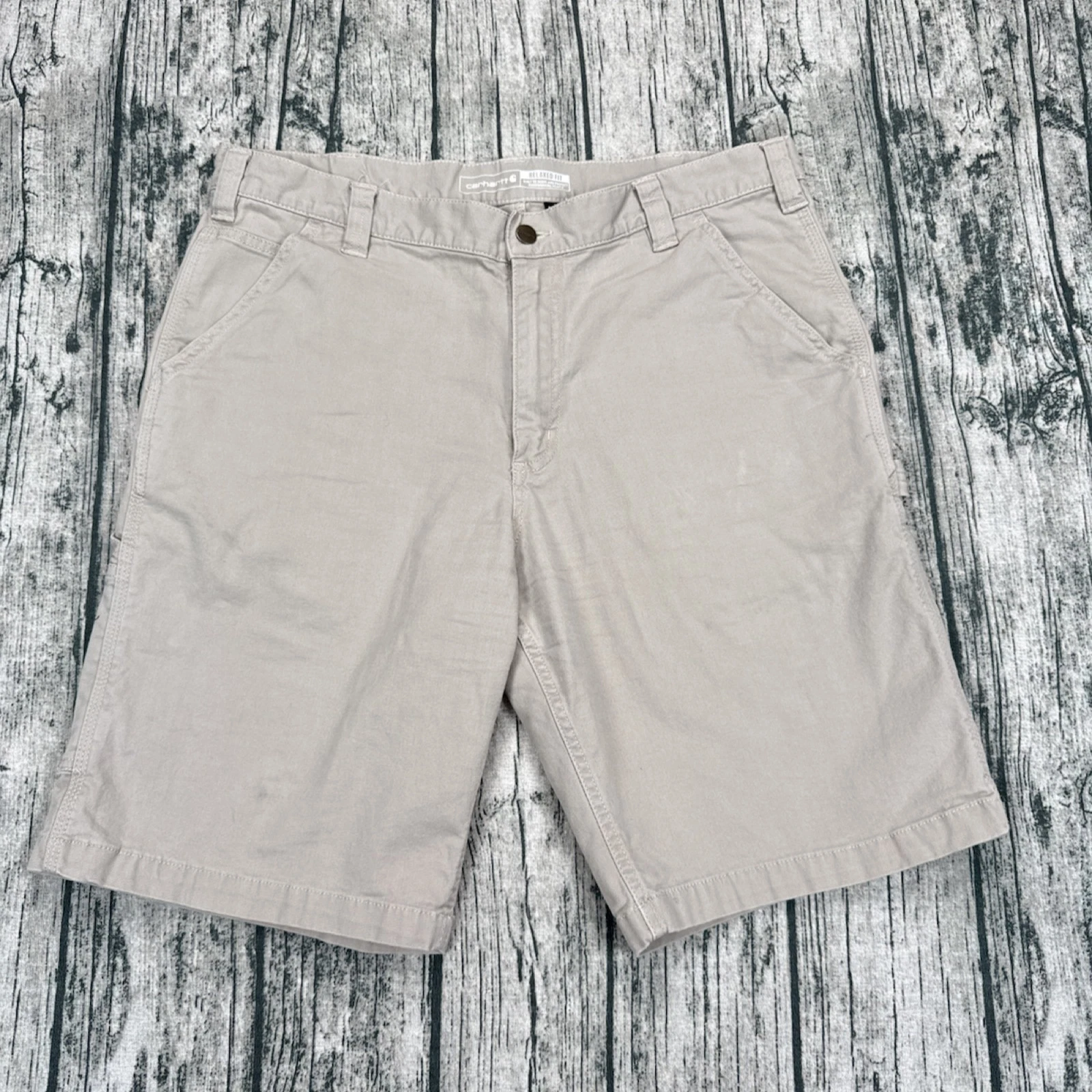 Carhartt Rugged Flex Canvas Utility Work Short Men's 36 Tan
