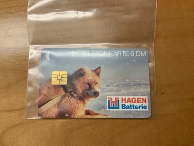 RAR Telefonkarte 6 DM Hagen Batterie   Husky   neu & unbenutzt   limitiert 90er