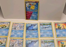 11 Pokemon Card Lot 2017 XY Steam Seige Water Azumarill Bergmite Shellos & More