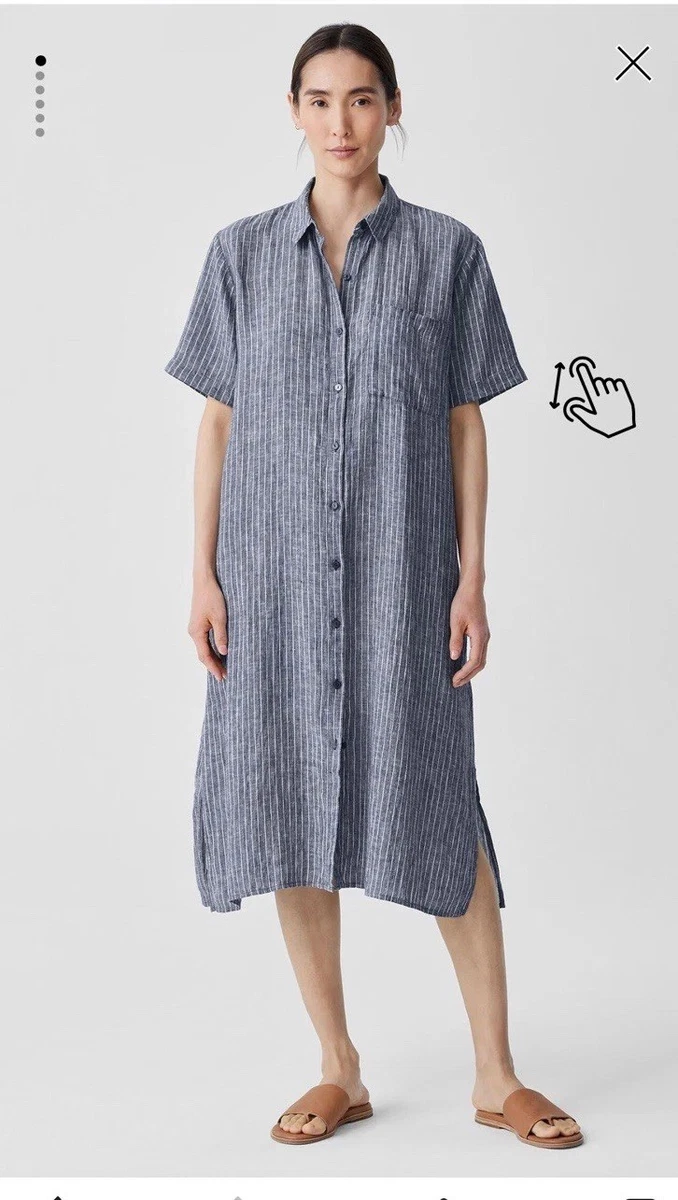 sachin and babi light blue dress Heathered Organic Cotton Stretch Jersey Dress – Eileen Fisher Renew main image 1