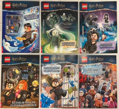6x LEGO   Harry Potter   Rätsel-/Suchspass Zeitschriften mit Minifiguren/Zubehör