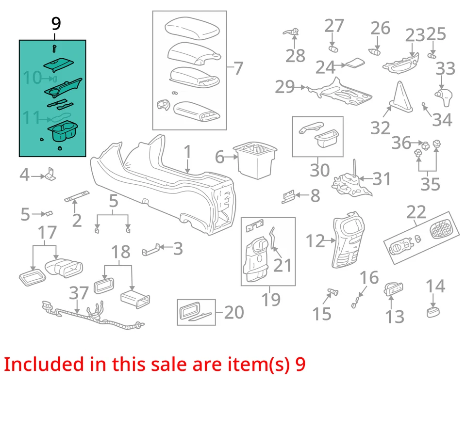 SE ADAPTA A PONTIAC BONNEVILLE 2000-2001 SOPORTE ASM F/FLR CNSL TAZA 25693205 - NUEVO OEM Foto 2 de 3