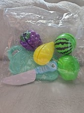 Children's Toy Play House Set Plastic Cutting Board Fruit 6 Piece