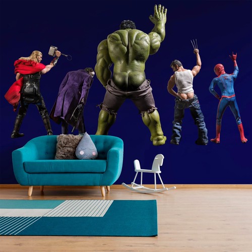 Avengers Marvel Hero Hulk Spiderman Wolverine Thor Wall Decal Sticker Wall Decor - Picture 2 of 6