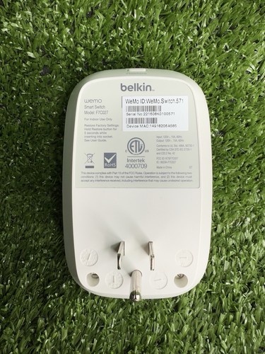 Belkin F7C027FC WeMo Wi-Fi Switch - White - Picture 7 of 10