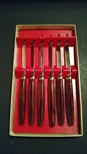 Vintage EVERSHARP LIFETIME CUTLERY 6-pc Stainless Steel Steak Knife Set In Box
