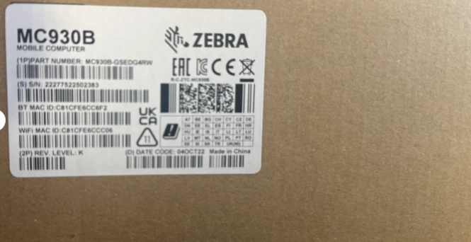 MC930B-GSEDG4RW Zebra MC930B (Brand new in box) 4GB 32GB - Image 3 of 3