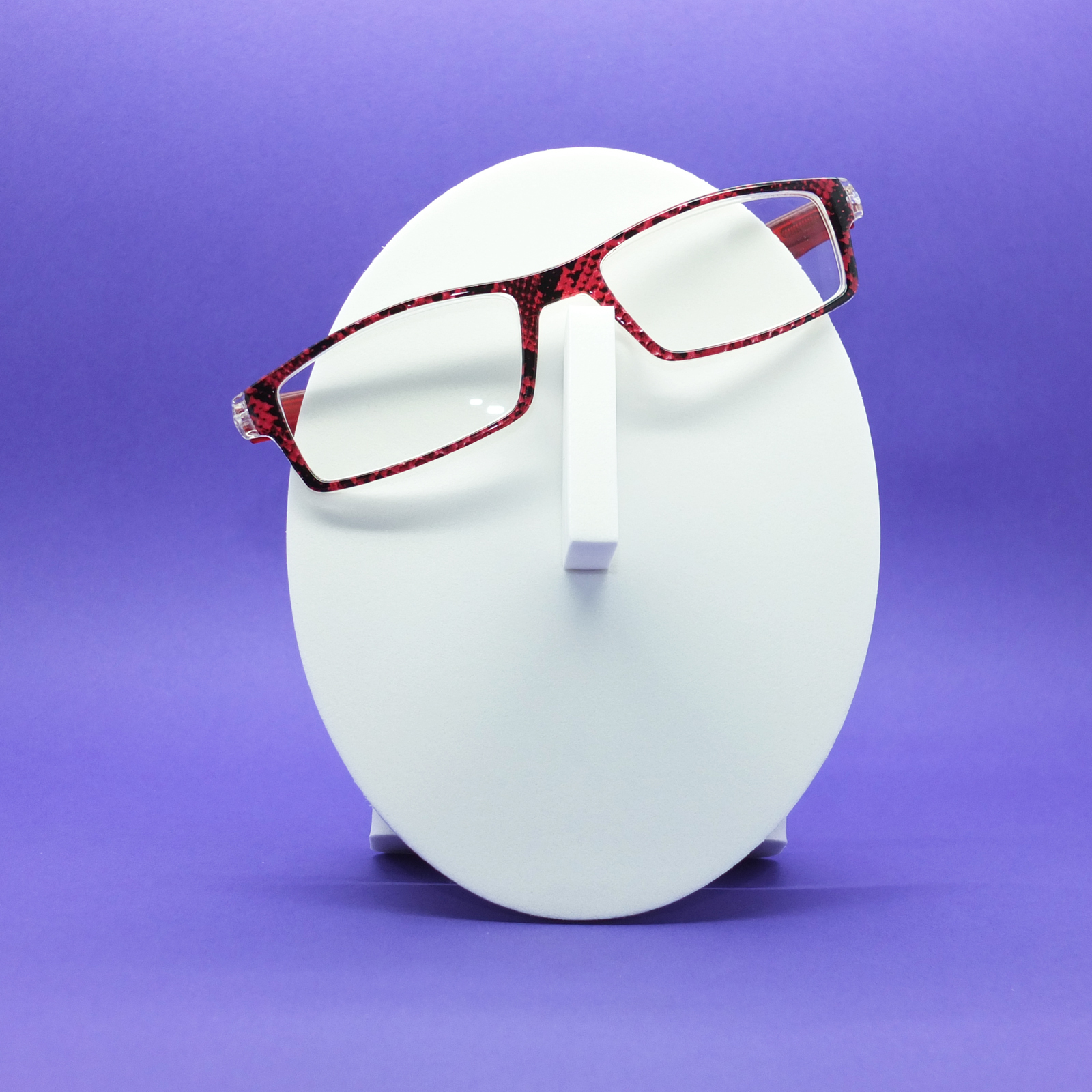 Sophisticate Snakeskin Red Black Reptile Print Reading Glasses +1.50 Lens-image