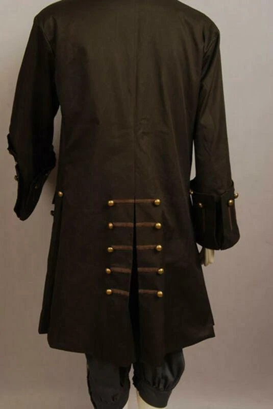 Piratas del Caribe Jack Sparrow Disfraz Disfraz Halloween Conjunto Abrigo Foto 4 de 4