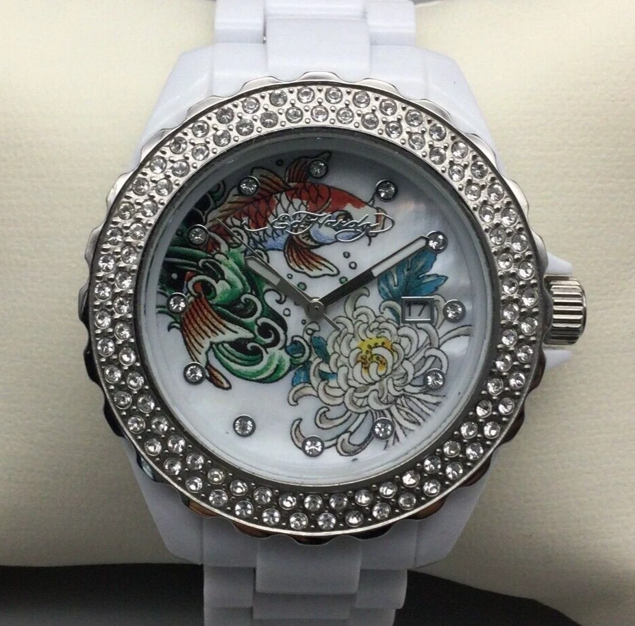 Ed hardy deals white women's watch