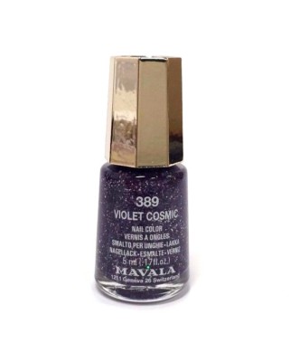 MAVALA 5ml Mini Glitzer Lack Nagellack Violet Cosmic Lila Glamour Glitter 389