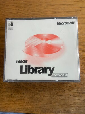 Microsoft/MSDN ''Library'' (3-disc set) - January 2000 - Vintage Computing (w/key)