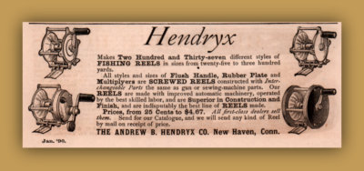 1890 AD HENDRYX FISH TACKLE REELS 4 MODELS 