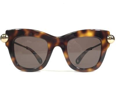 Christopher Kane Sunglasses CK0006S 002 Gold Tortoise Frames with Purple Lenses
